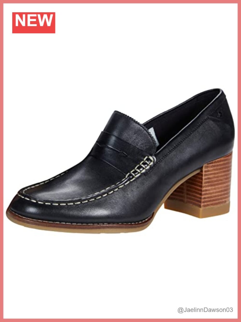 Sperry Seaport Penny Heel Block Heel Leather Memory Foam